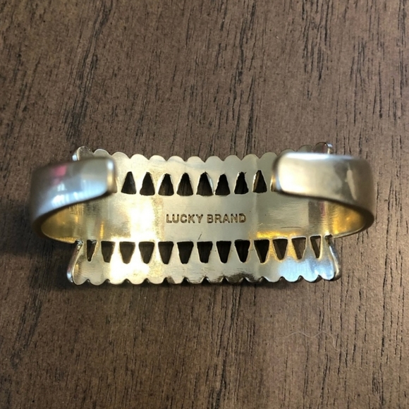 Lucky Brand Gold Turquoise Cuff Bracelet - Picture 2 of 4